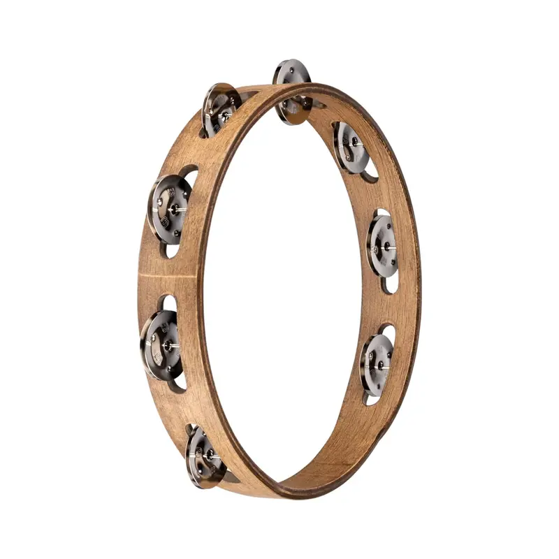 Meinl Ta1wb 10" Single Row Walnut Brown Stainless Steel Jingles Tambourine 1