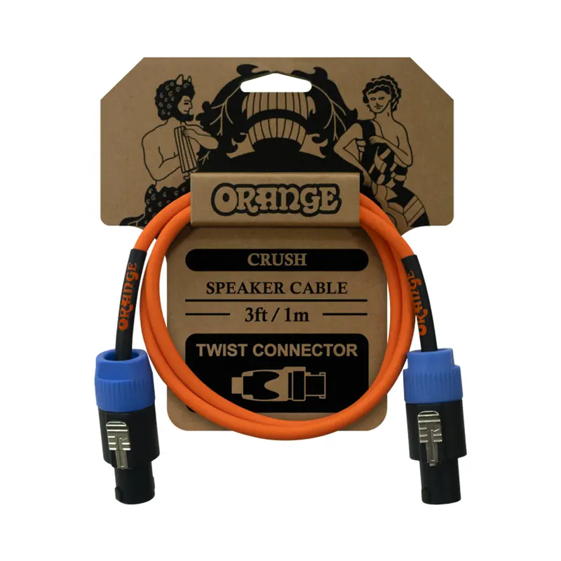 Orange Crush 3' Speaker Cable With Speakon Connectors 1