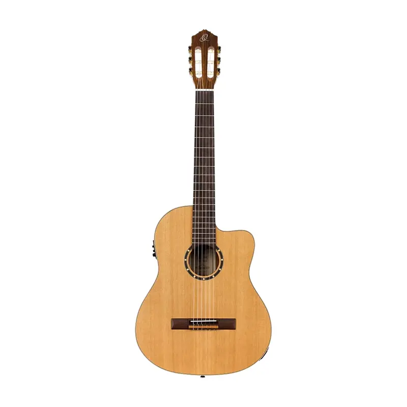 Ortega Family Series Pro Nylon String Guitar W/ Cedar Top, Mahogany Back, Sides & Neck, Savarez 510Cj Strings & Gigbag 1