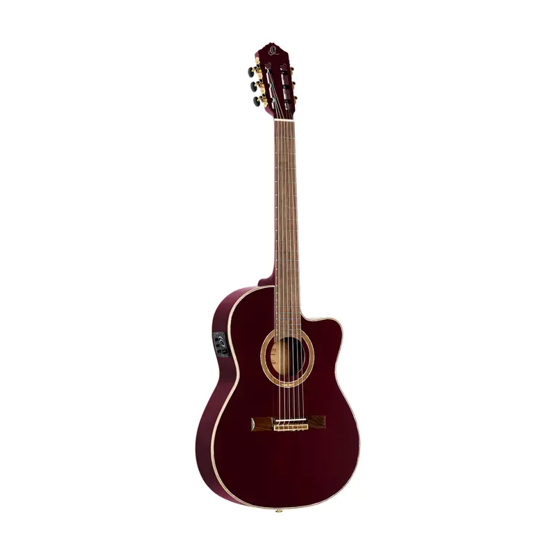Ortega Guitars Rce138-T4str Feel Series Slim Neck A/E Nylon - Stained Red 1