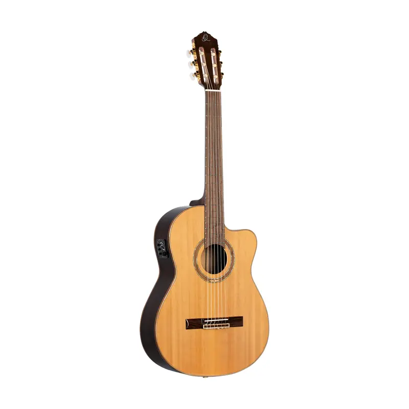 Ortega Performer Series Full Size Nylon String Guitar Solid Cedar Top Walnut Back Slim Neck Includes Deluxe Gig Bag 1