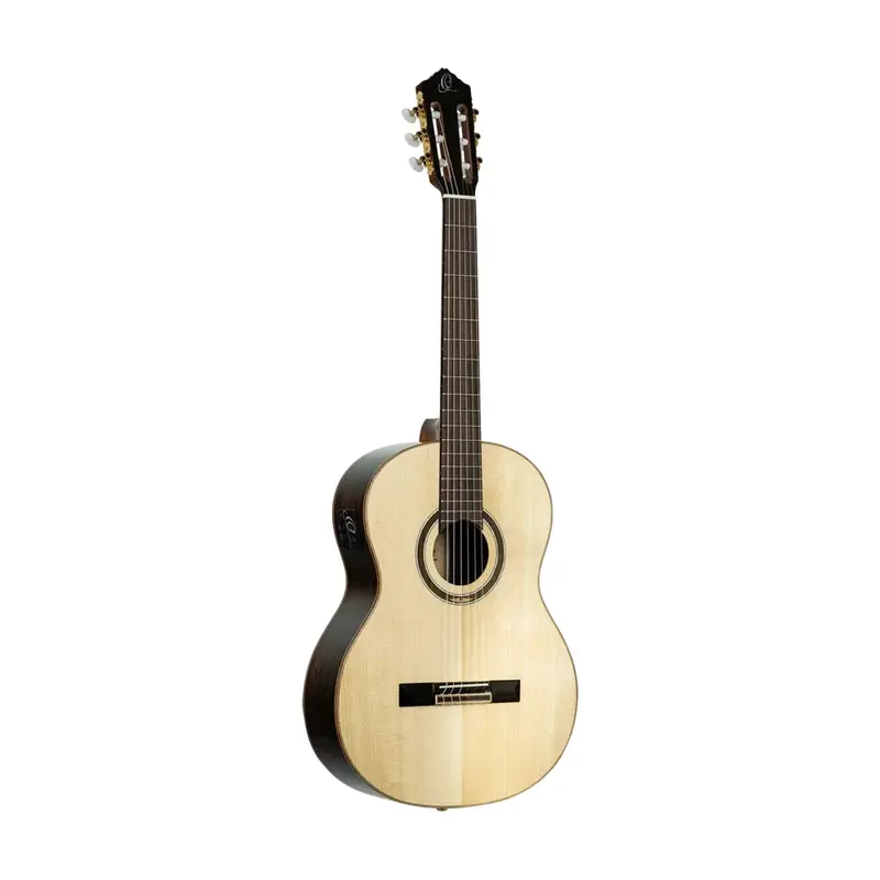 Ortega Performer Series Solid Top Acoustic-Electric Nylon Classical Guitar W/ Bag 1