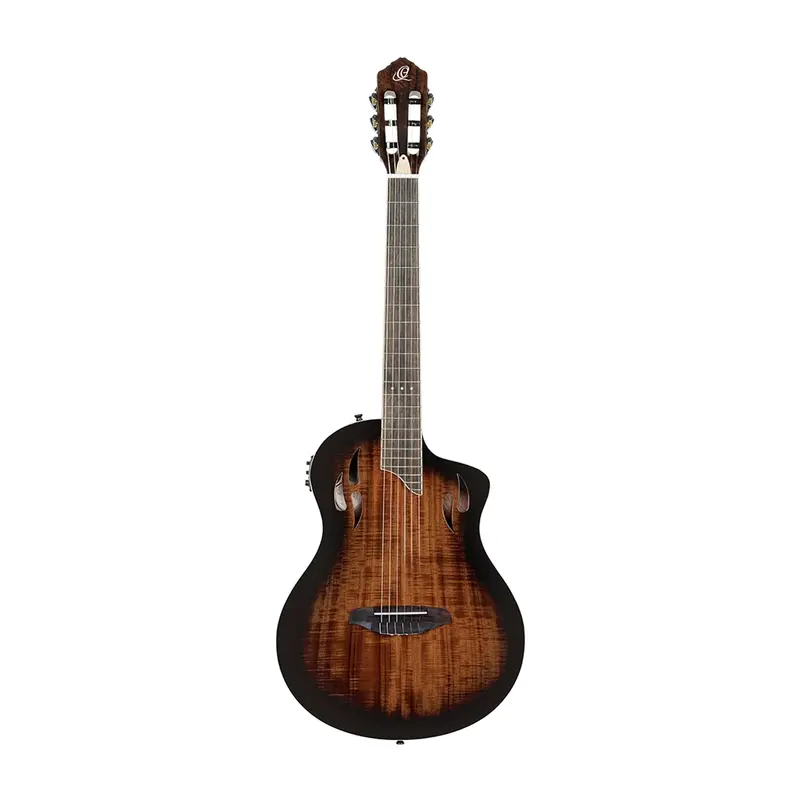 Ortega Tourplayer Series Thinline Crossover Electric Nylon Guitar W/ Bag 1