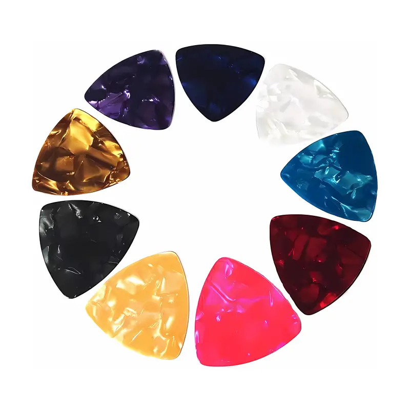 Pbs Celluloid Triangle Pick - Mixed Color Bp-04 1