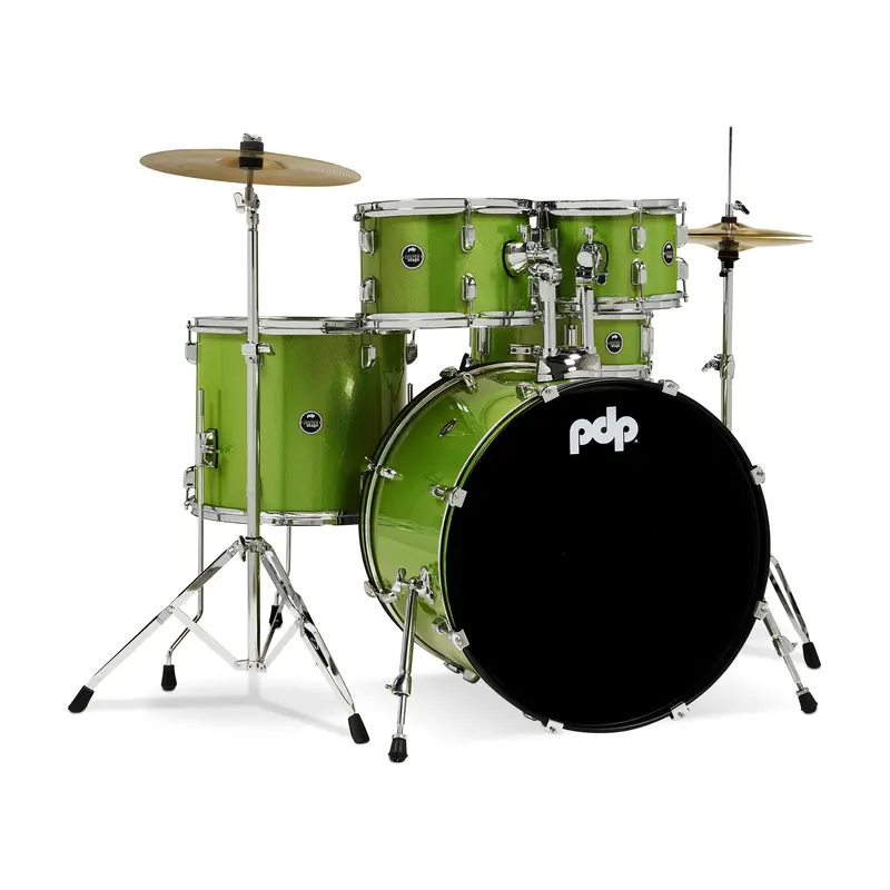 Pdp Center Stage 5 Piece Complete Drum Kit - Green Sparkle 1