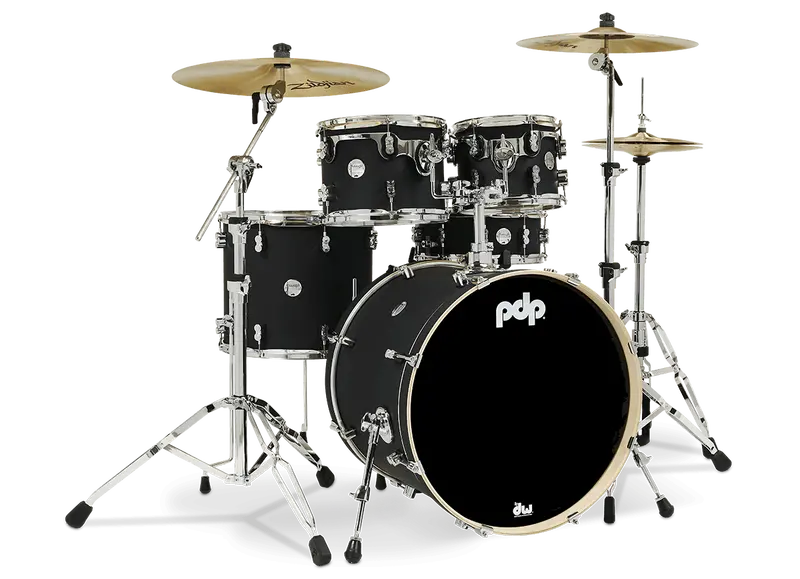 Pdp Concept Maple 5 Piece Shell Pack - Satin Black Finishply 1