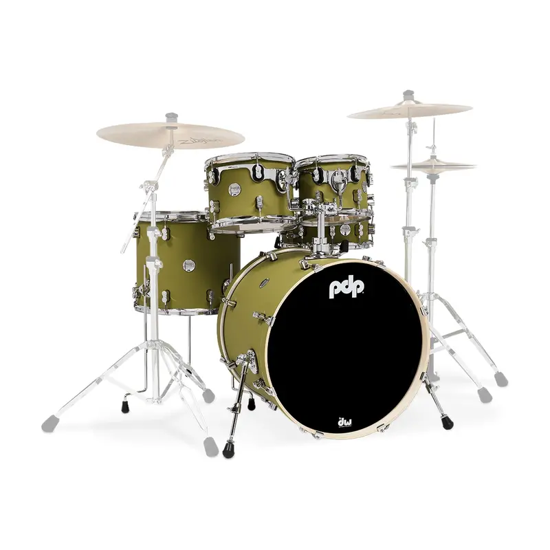 Pdp Concept Maple 5 Piece Shell Pack - Satin Olive Finishply 1