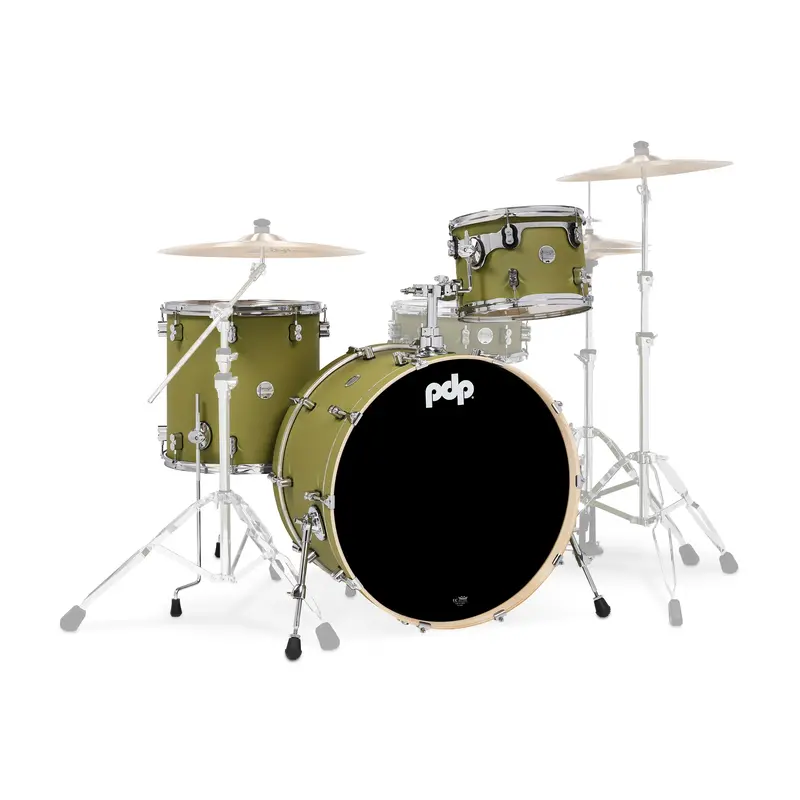 Pdp Concept Maple Rock 3-Piece Shell Pack - Satin Olive 1