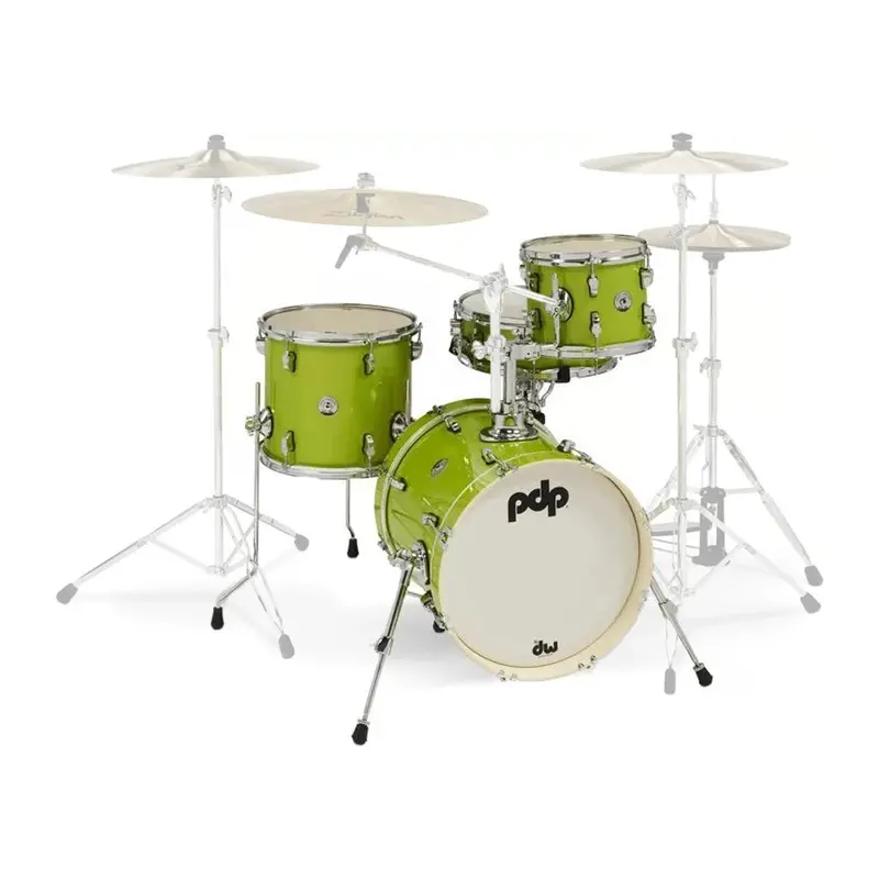 Pdp New Yorker 4-Piece Shell Pack - Electric Green Sparkle 1