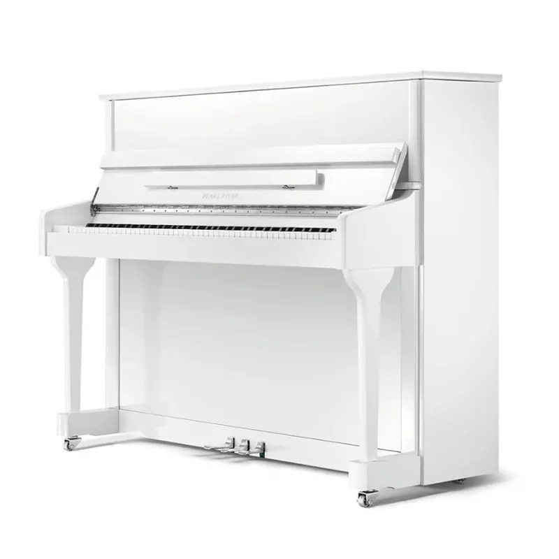 Pearl River Eu118 Upright Piano - Polished White 1