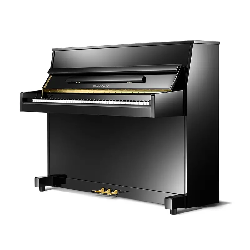 Pearl River Qu2 Up109d Intelligent Silent Upright Piano - Polished Ebony 1