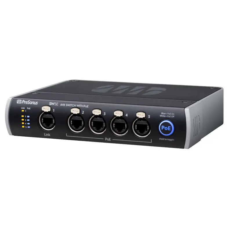 Presonus Sw5e 5-Port Audio Video Bridging Switch W/ Poe 1