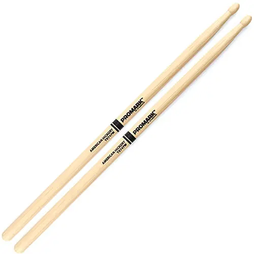 Promark Tx747w Hickory 747 "Rock" Wood-Tip Drumsticks 1