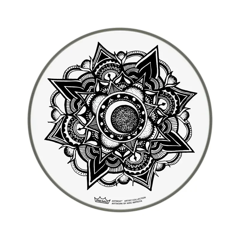 Remo 14" Emperor Artbeat Skyndeep Nocturnal Bloom Drum Head 1
