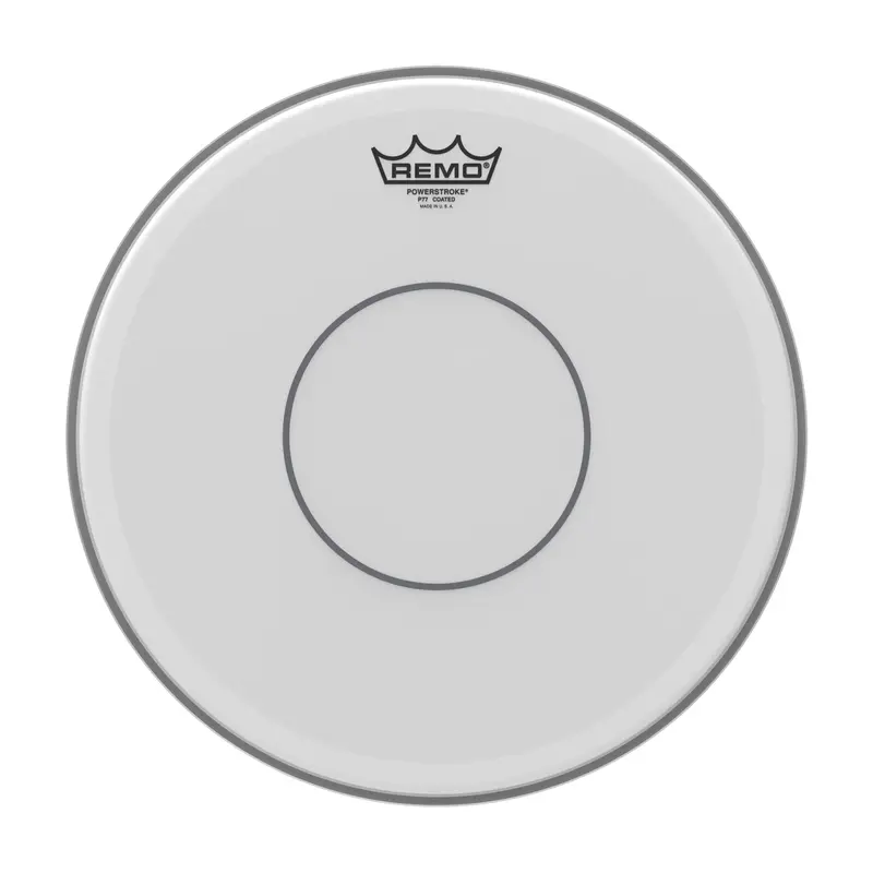 Remo 14" Powerstroke 77 Coated Snare Drumhead - With Clear Dot 1