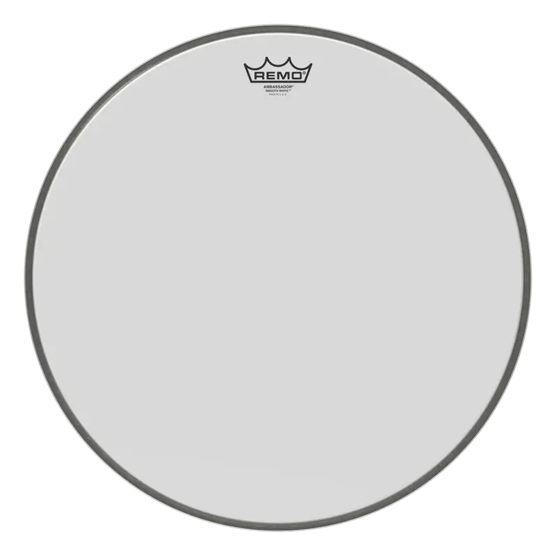 Remo 18" Ambassador Smooth White Bass Drumhead 1