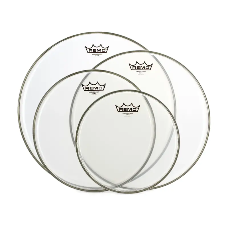 Remo Ambassador Clear 4-Piece Tom Pack 10"-12"-14" & 16" 1
