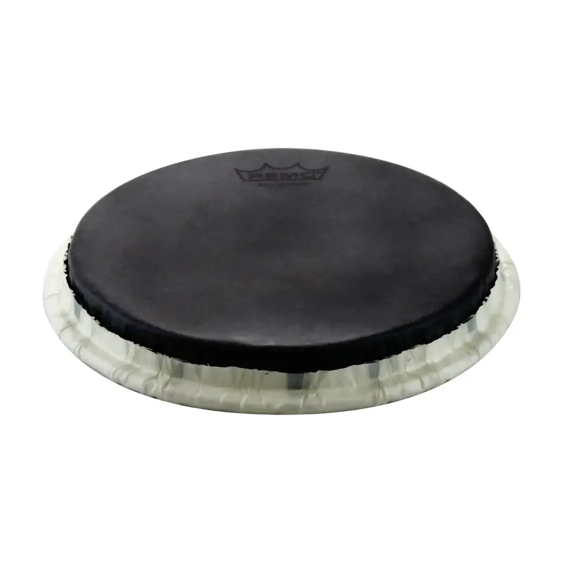 Remo Skyndeep Tucked Bongo Heads 9" - Black Calfskin Graphic 1