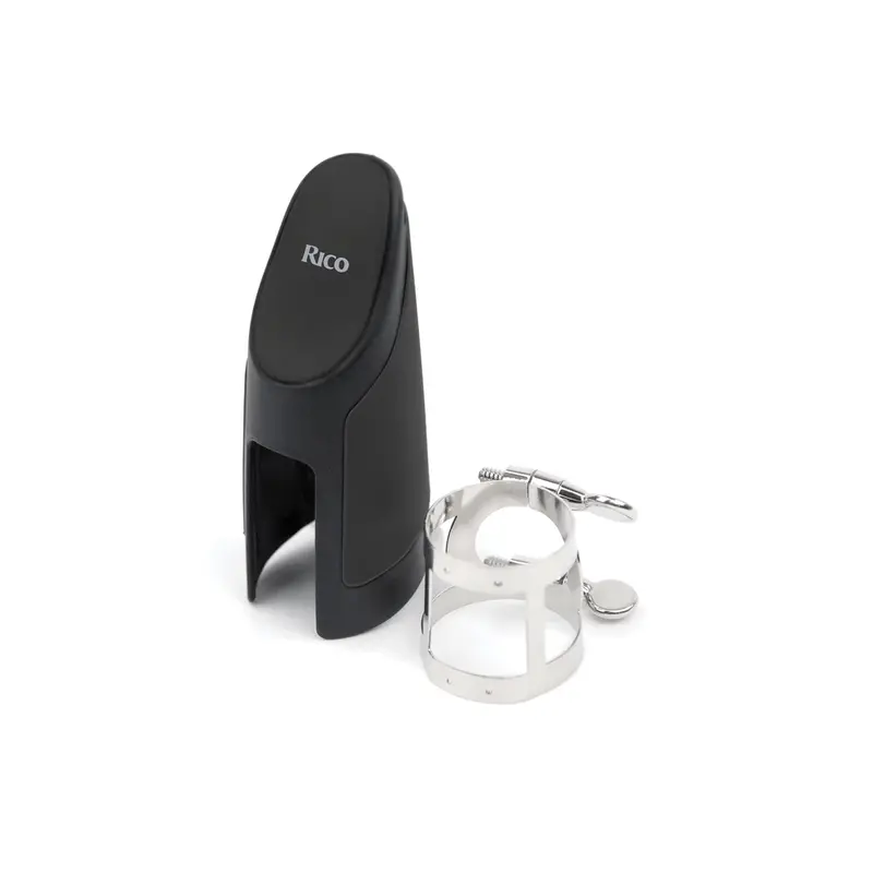 Rico By D'addario Ligature For Alto Saxophone Nickel-Plated, Ligature & Cap Set 1