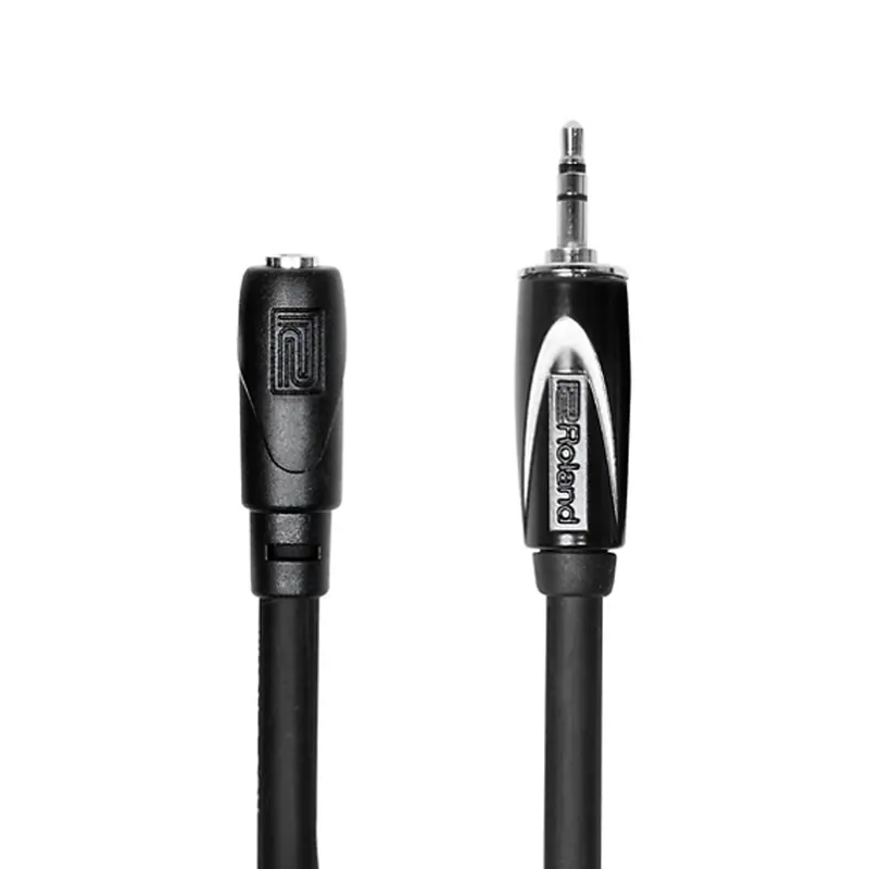 Roland 1/8" Trs Male To Female Headphone Extension Cable 25 Ft 1