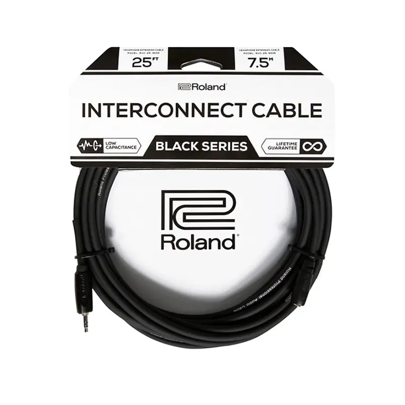 Roland 1/8" Trs Male To Female Headphone Extension Cable 25 Ft 2