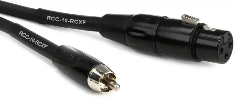 Roland Black Series Xlr Female To Rca Interconnect Cable 1