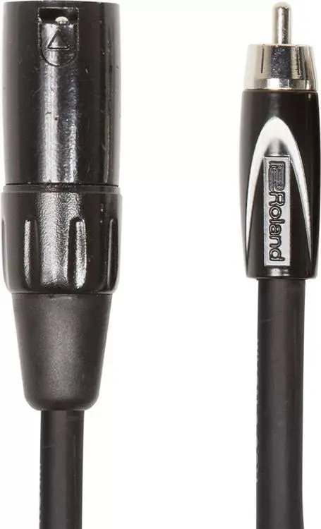 Roland Black Series Xlr Male To Rca Male Interconnect Cable - 10' 1