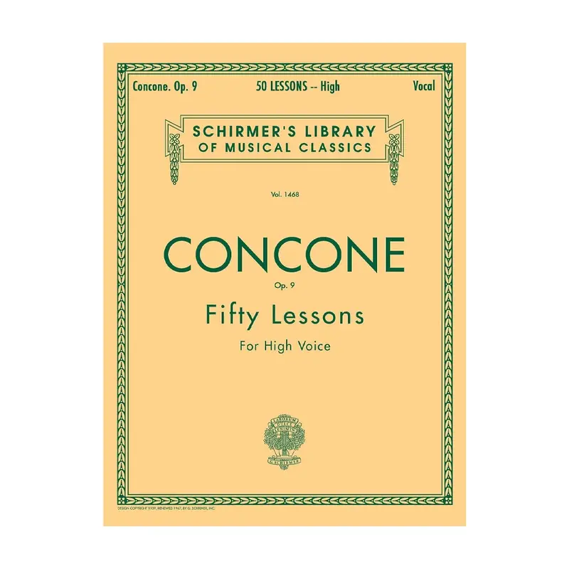 Schirmer Library Of Classics Volume 242: 50 Lessons For High Voice, Op. 9 1