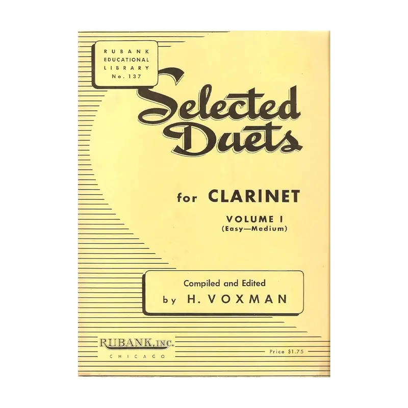 Selected Duets For Clarinet: Volume 1 - Easy To Medium 1