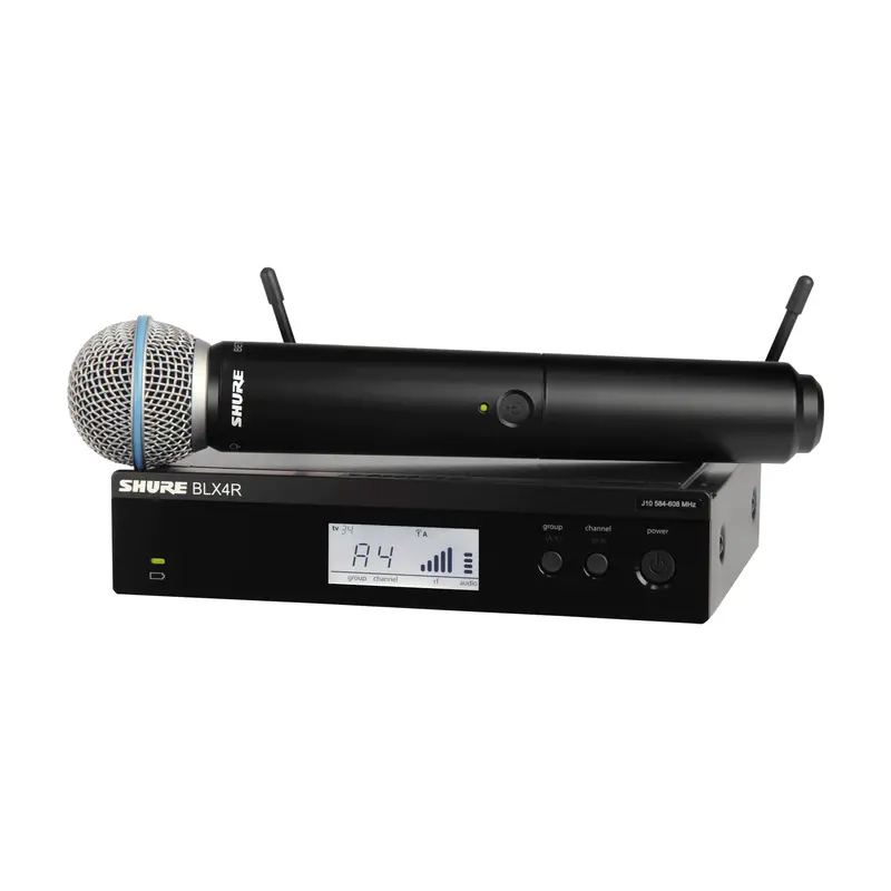 Shure Blx24r/B58 Rackmount Wireless Handheld Microphone System With Beta 58A Capsule (H10: 542 To 572 Mhz) 1