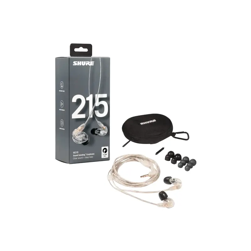 Shure Se215 Sound Isolating Earphones - Clear 1