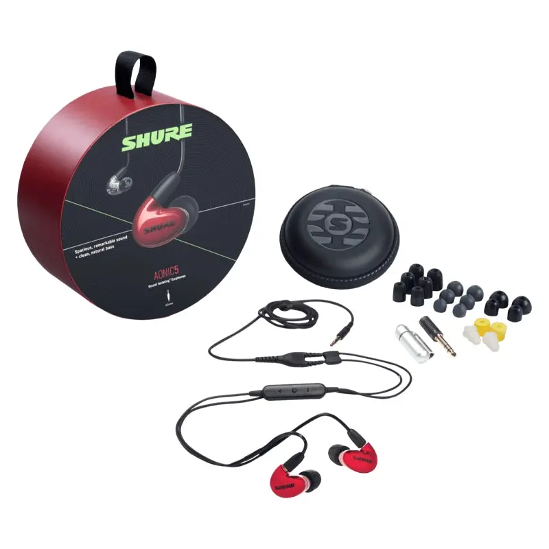 Shure Triple-Driver Aonic 5 Sound Isolating™ Earphones - Red 1
