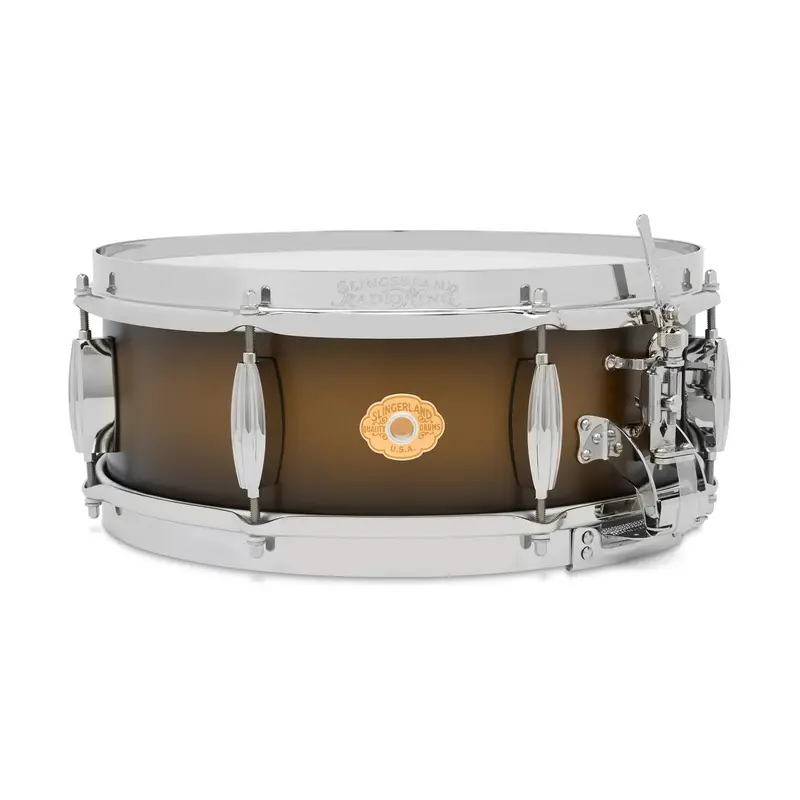 Slingerland Radio King Limited-Edition 5" X 14" Maple Snare Drum  - Black And Gold Duco Lacquer 1