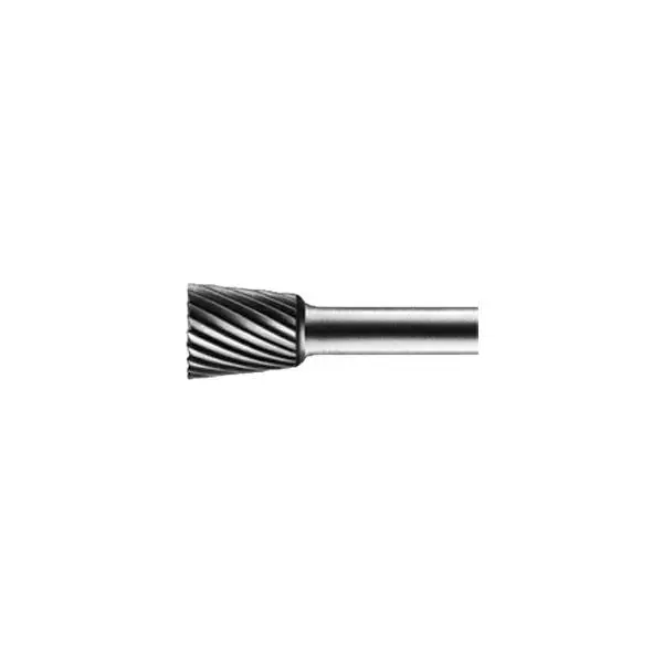 Solid Carbide Burrs 1/8" Shank - Inverted Taper 1/4" Dia. 5/16" Flute 1
