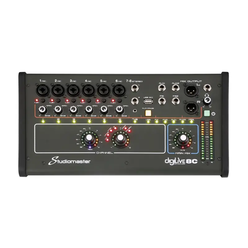 Studiomaster Digilive08c 8 Channel Digital Mixer B-Stock 1