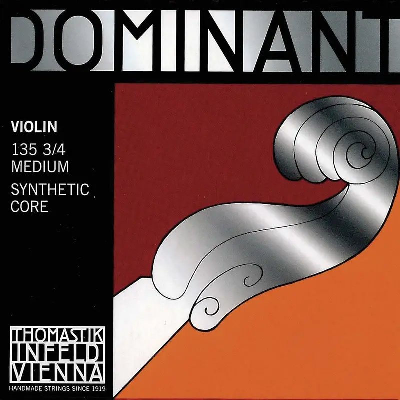 Thomastik Dominant 3/4 Violin String Set - Medium Gauge - Aluminum/Steel Ball-End E 1
