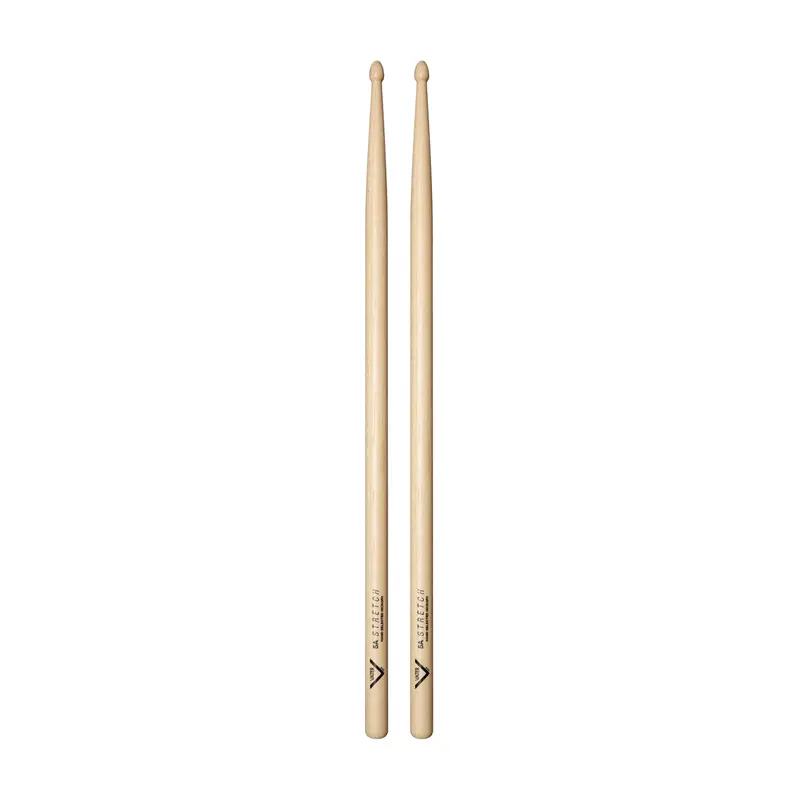 Vater American Hickory Drumsticks - 5A Stretch - Wood Tip 1