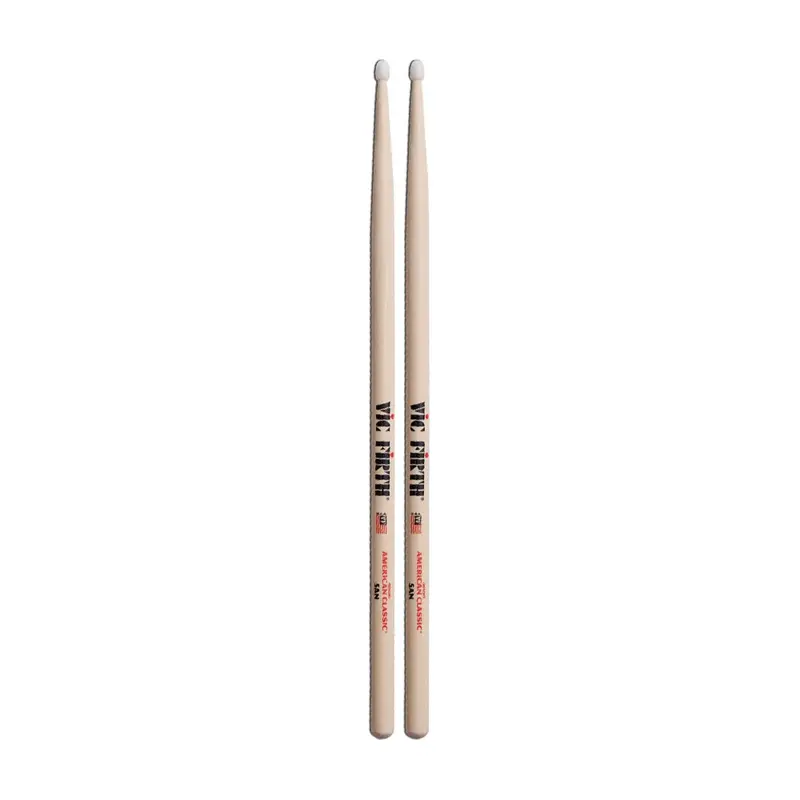Vic Firth American Classic 5An Hickory Drumsticks - Nylon Tip 1