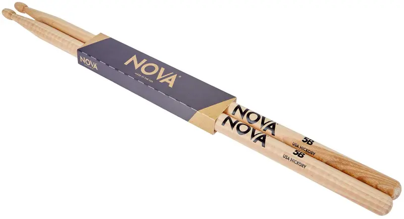 Vic Firth Nova Hickory Wood Tip 5B Drum Sticks 1