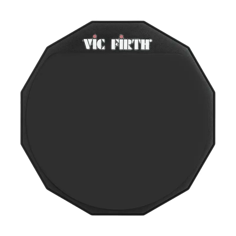 Vic Firth Vfpad12d 12" Double-Surface Practice Pad W/ Soft Rubber / Hard Rubber Surface 2