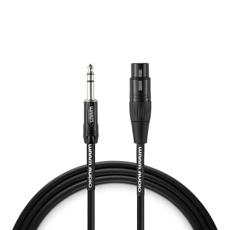 Warm Audio Pro Silver Xlr Female To Trs Male Cable - 6-Foot 1