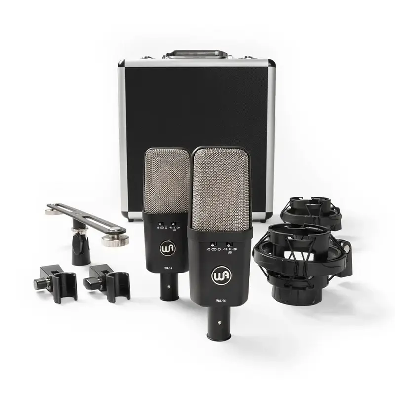Warm Audio Wa14 Large-Diaphragm Condenser Microphones Stereo Pair - Black 1