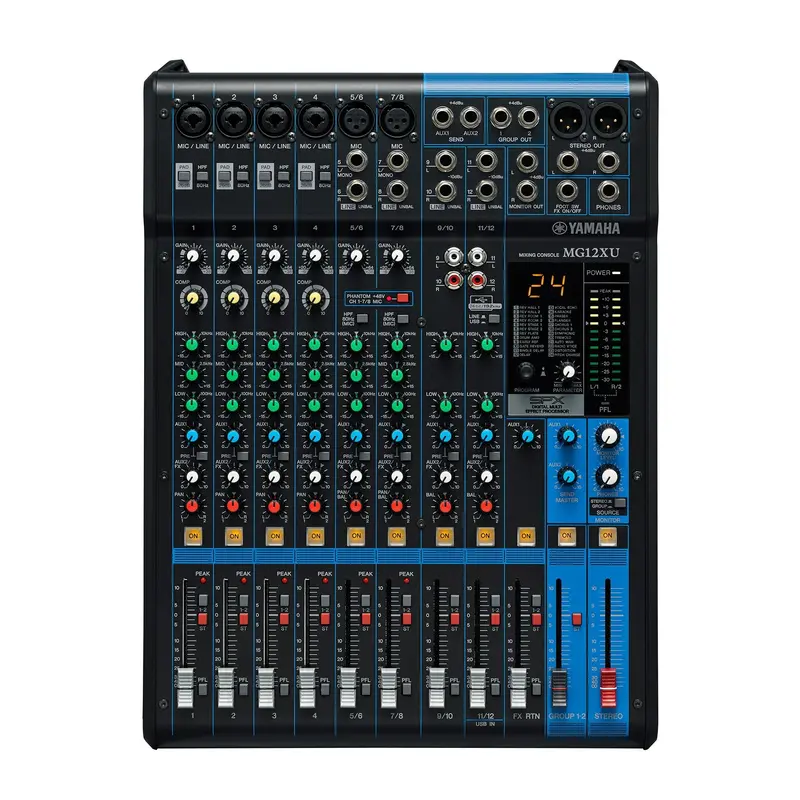 Yamaha 12-Channel Mg12xu Analog Mixer W/ Effect & Usb Interface 1