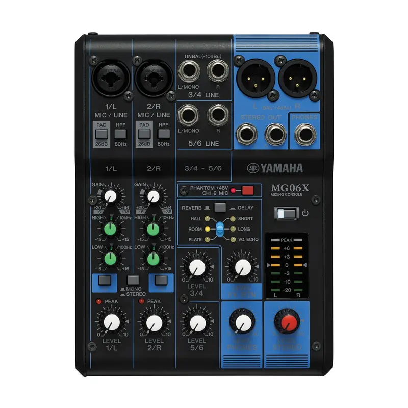Yamaha 6-Channel Mg06x Analog Mixer W/ Effects 1