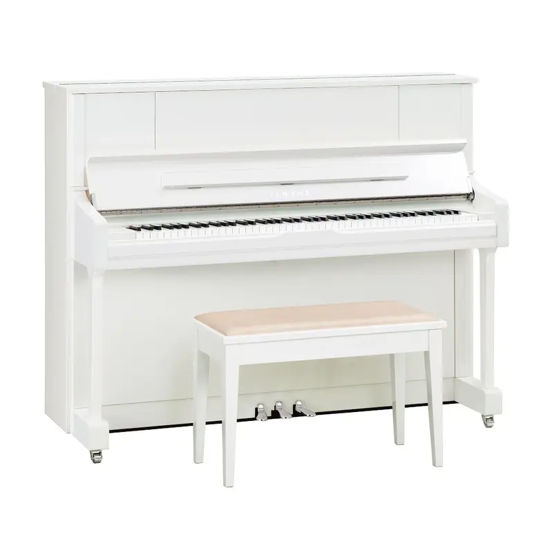 Yamaha Upright Piano U1j Polished White 1