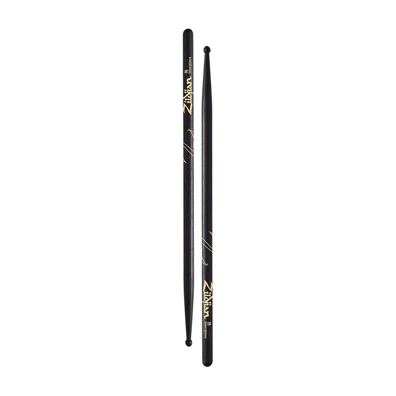 Zildjian Z7ab Hickory Series 7A Wood Tip Black Drumstick 1