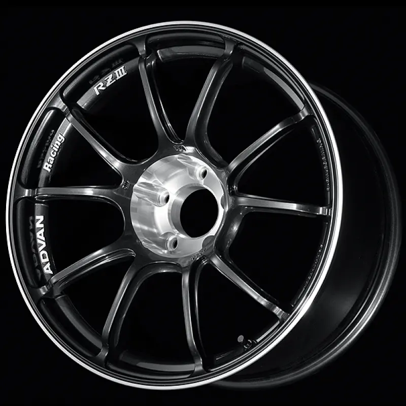 Advan Rziii 18X7.5 Inch Black Gun Metallic & Diamond-Cut Alloy Wheel With +49 Offset, 5X100 Bolt Pattern, 63Mm Hub Bore 1