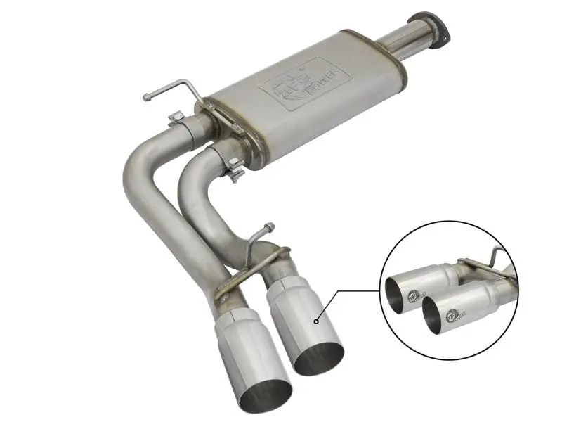 Afe Rebel Cat-Back Exhaust – Stainless Steel System With Polished Tip For 2016 Toyota Tacoma V6 (3.5L) 1