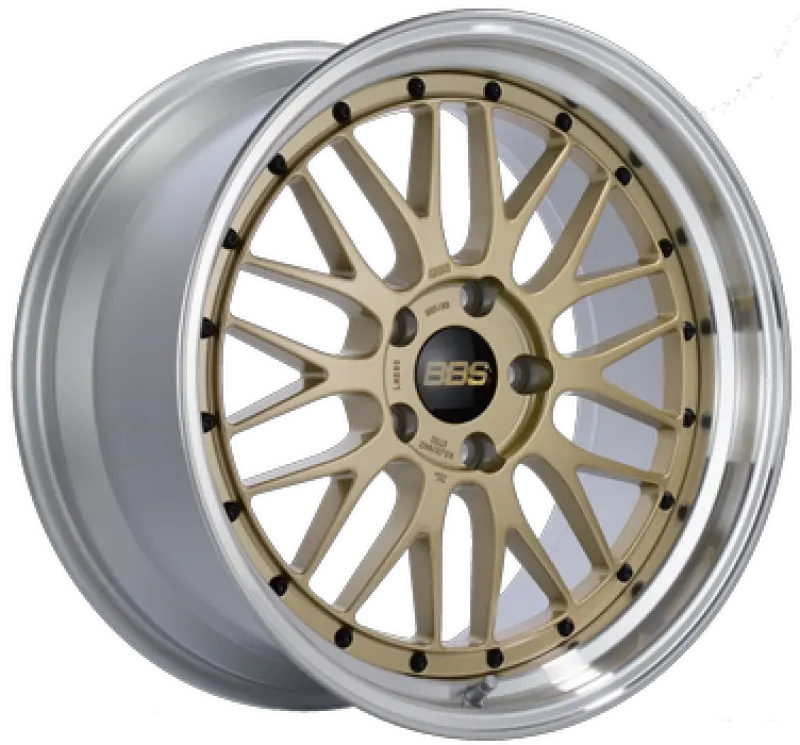 Bbs Lm Forged Alloy Wheel – 19X8.5", 5X120Mm, Et18, Gold Center With Diamond-Cut Lip (82Mm Pfs/Clip Required) 1