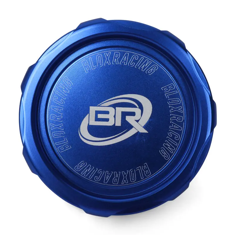 Blox Racing Billet Aluminum Oil Cap For Honda — Blue Finish 1